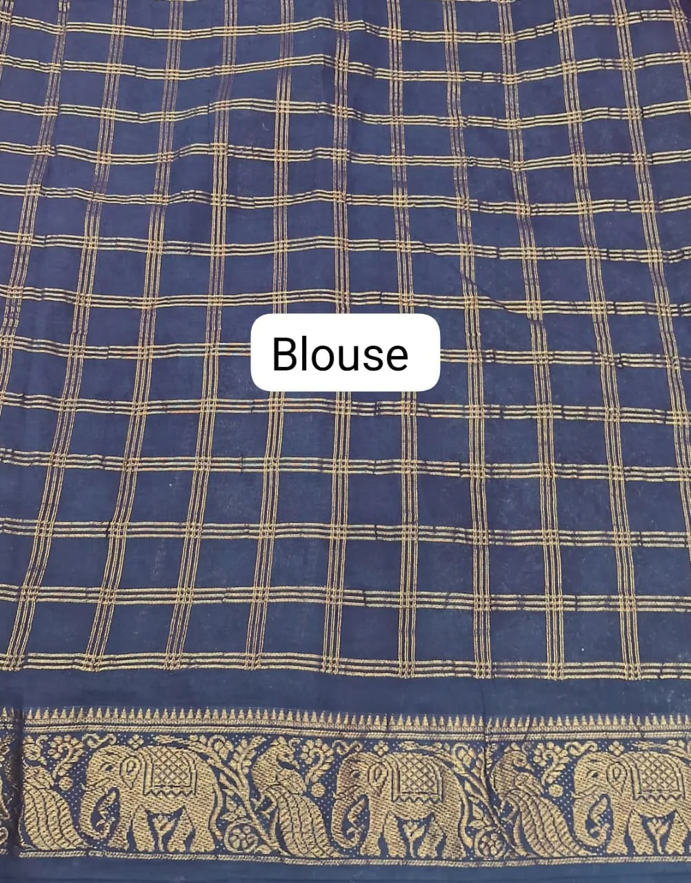 Baby Pink Kaikattu Sungudi Handloom Cotton Saree Blouse