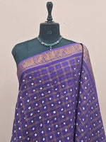 Purple Kaikattu Sungudi Handloom Cotton Saree 1
