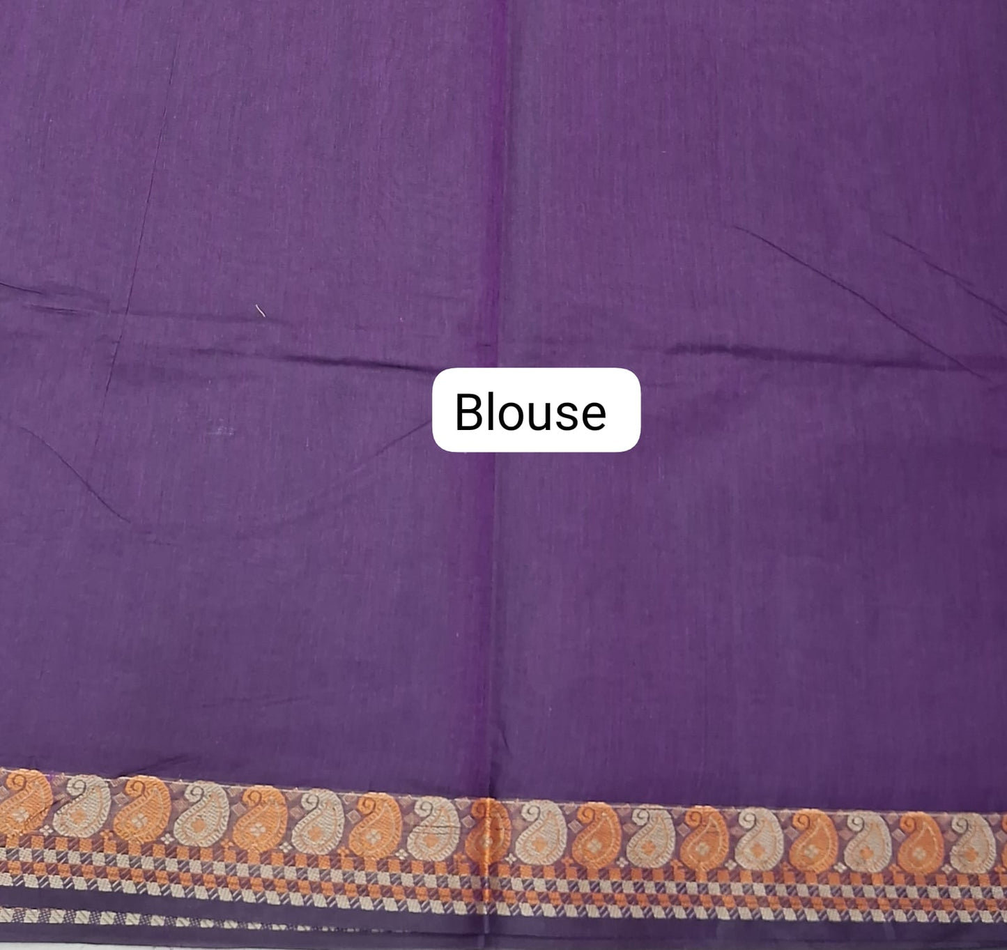 Wine Korvai Kanchi Cotton Saree Blouse