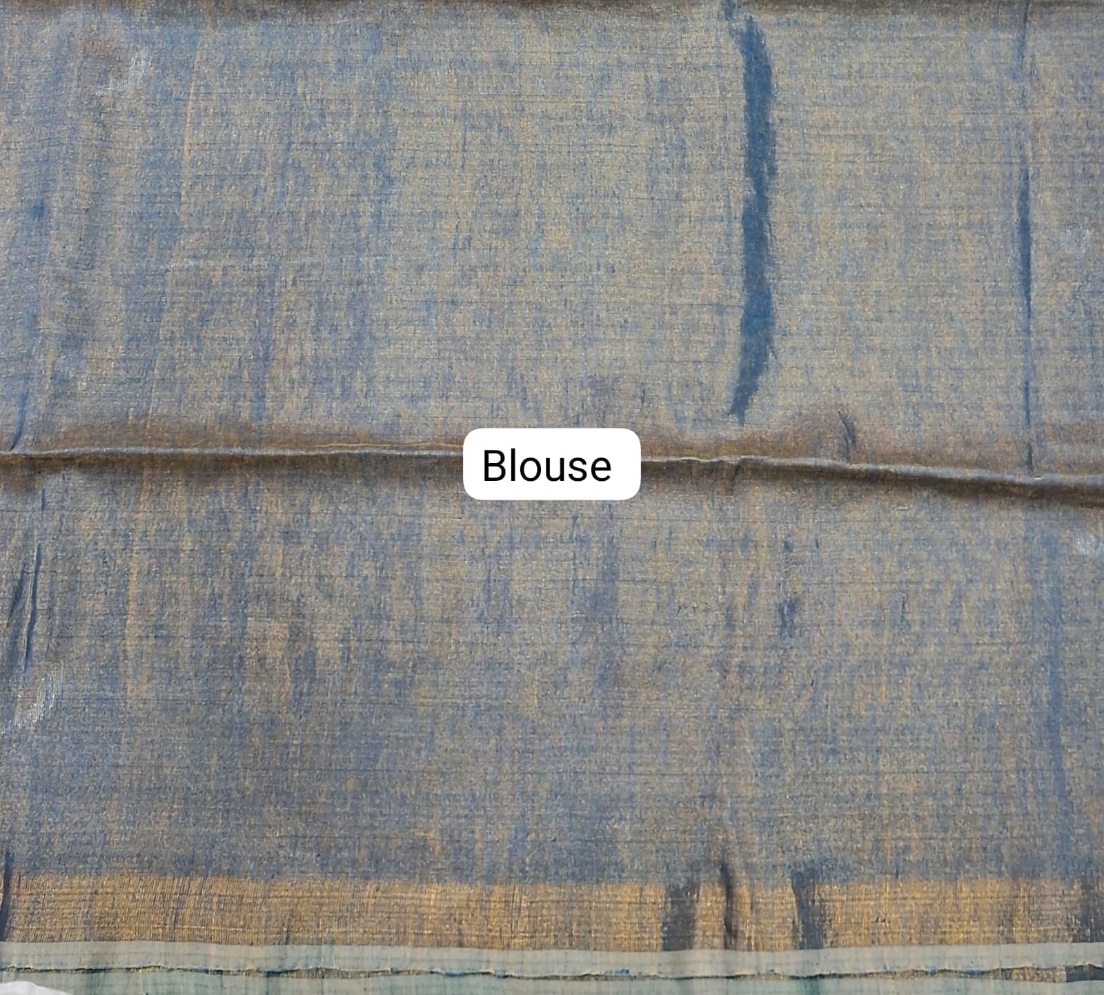 Baby Blue Tissue Linen Saree Blouse