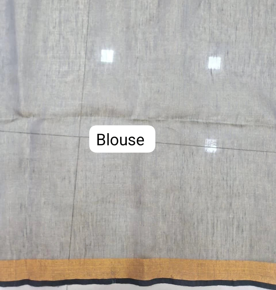 Cool Mint Green Tissue Linen Saree Blouse