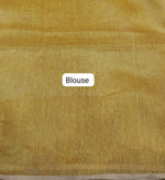 Mango Yellow Tissue Linen Saree Blouse