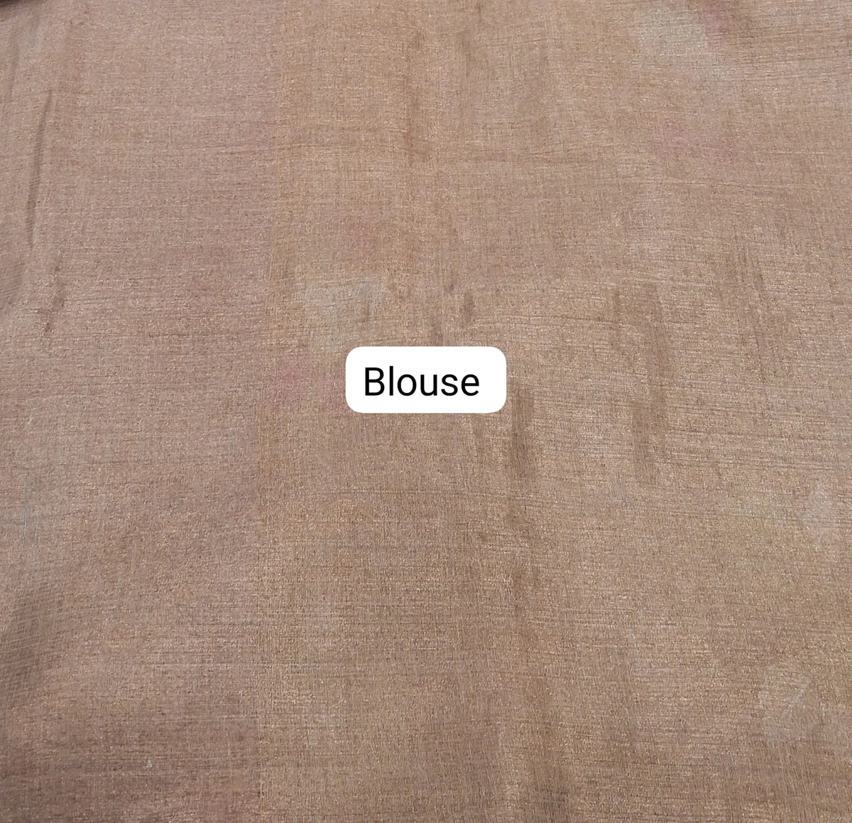 Sand Brown Tissue Linen Saree Blouse