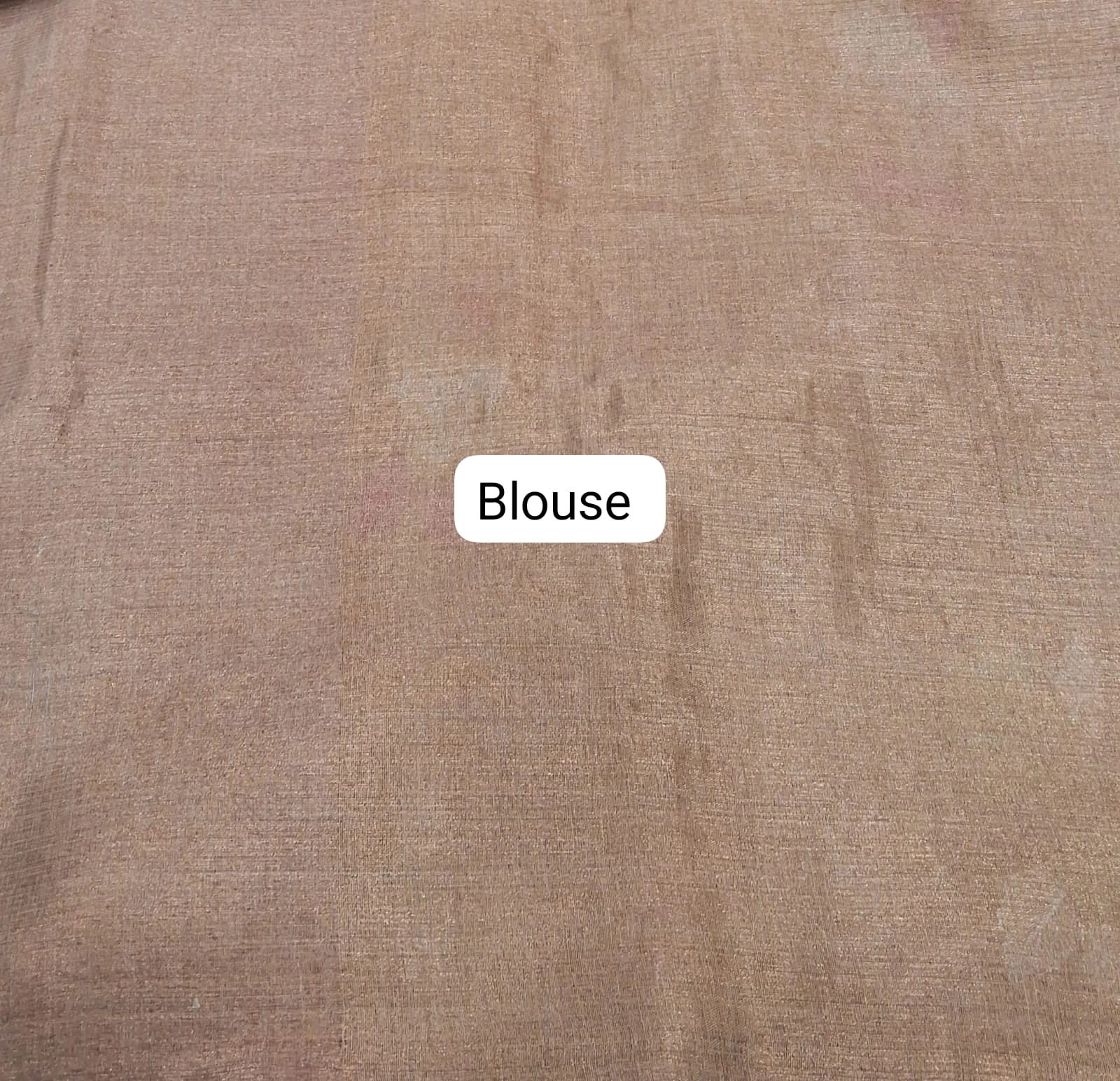 Sand Brown Tissue Linen Saree Blouse