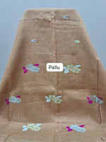 Sand Brown Tissue Linen Saree Pallu