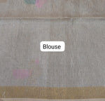 Off White Tissue Organic Linen Saree blouse