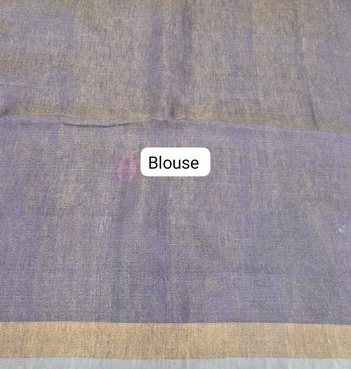 Lavender Tissue Linen Saree blouse