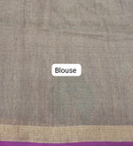 Olive Green Tissue Linen Saree blouse