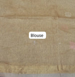 Gold Beige Tissue Linen Saree blouse