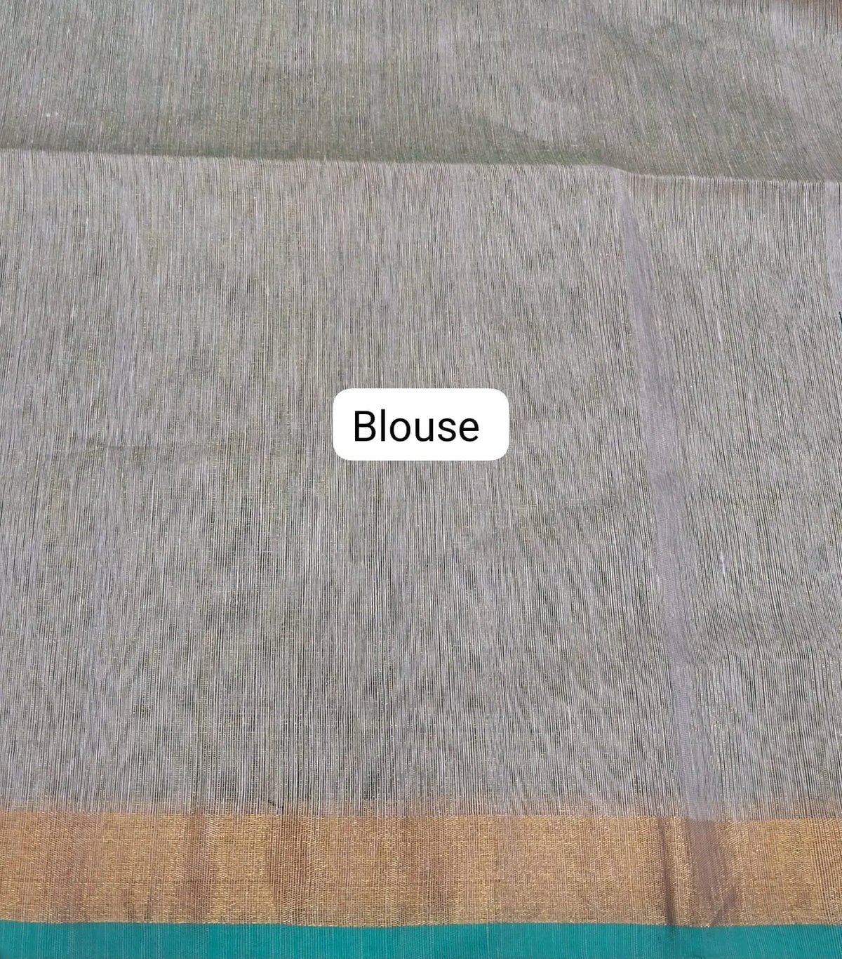 Off-White Tissue Linen Saree blouse