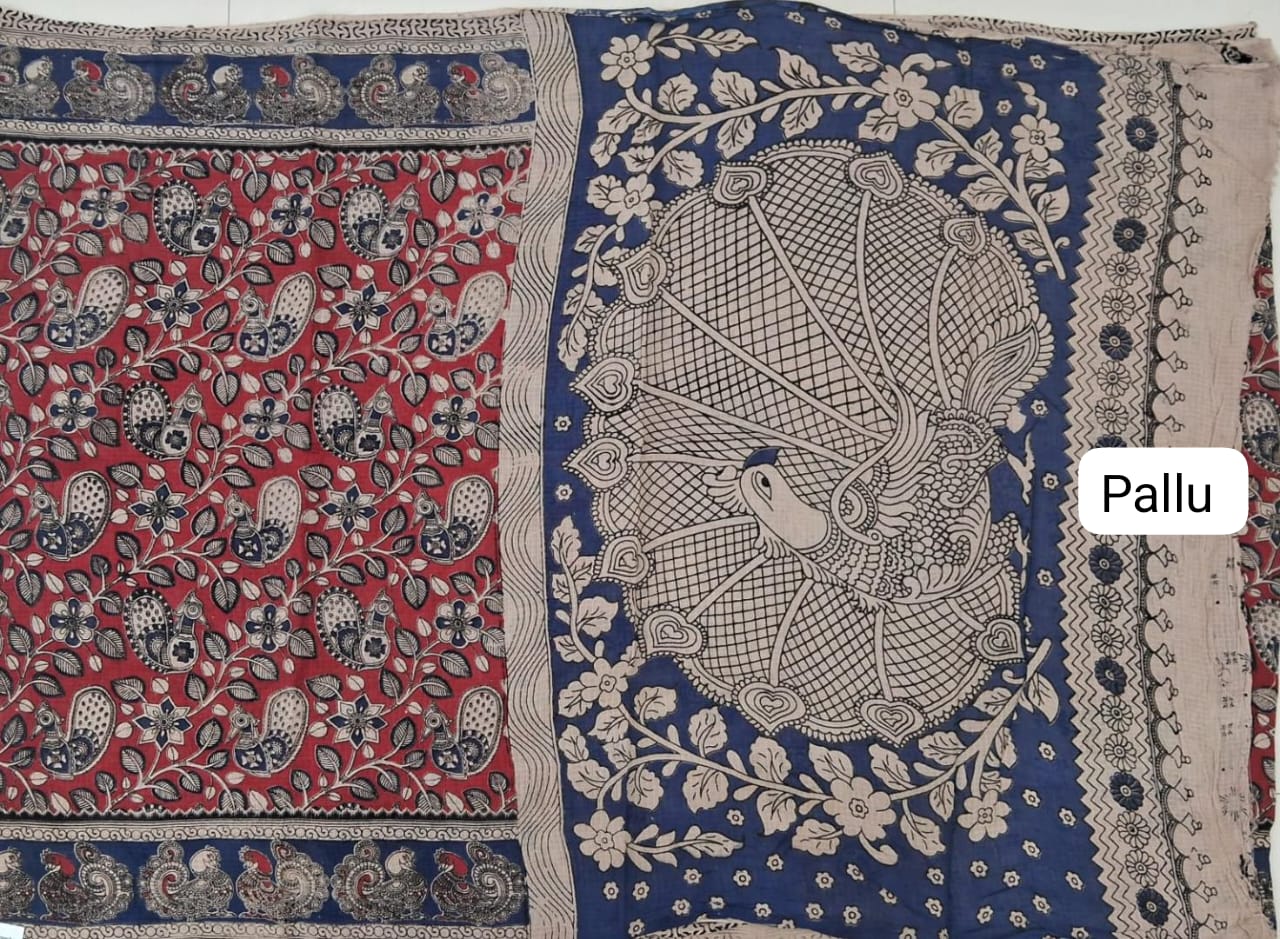 Red Kota Saree Pallu