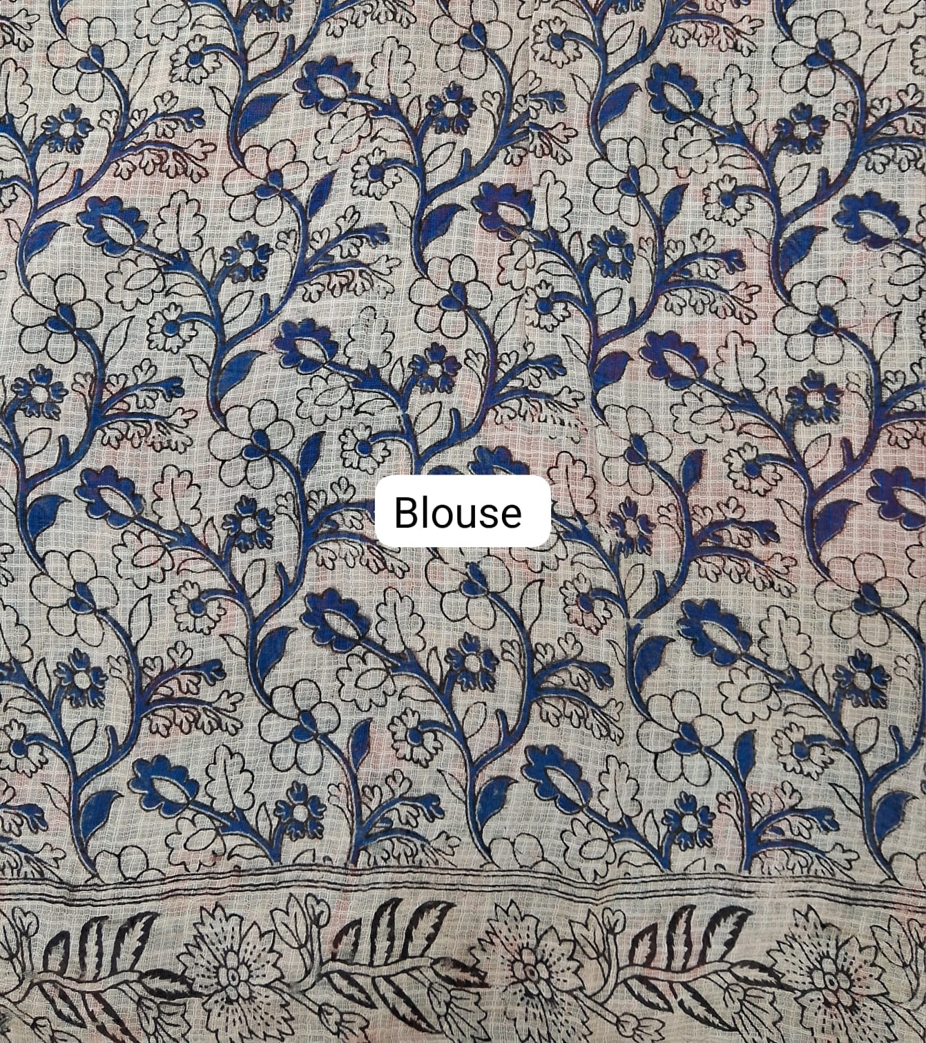 Cream Kota Saree Blouse