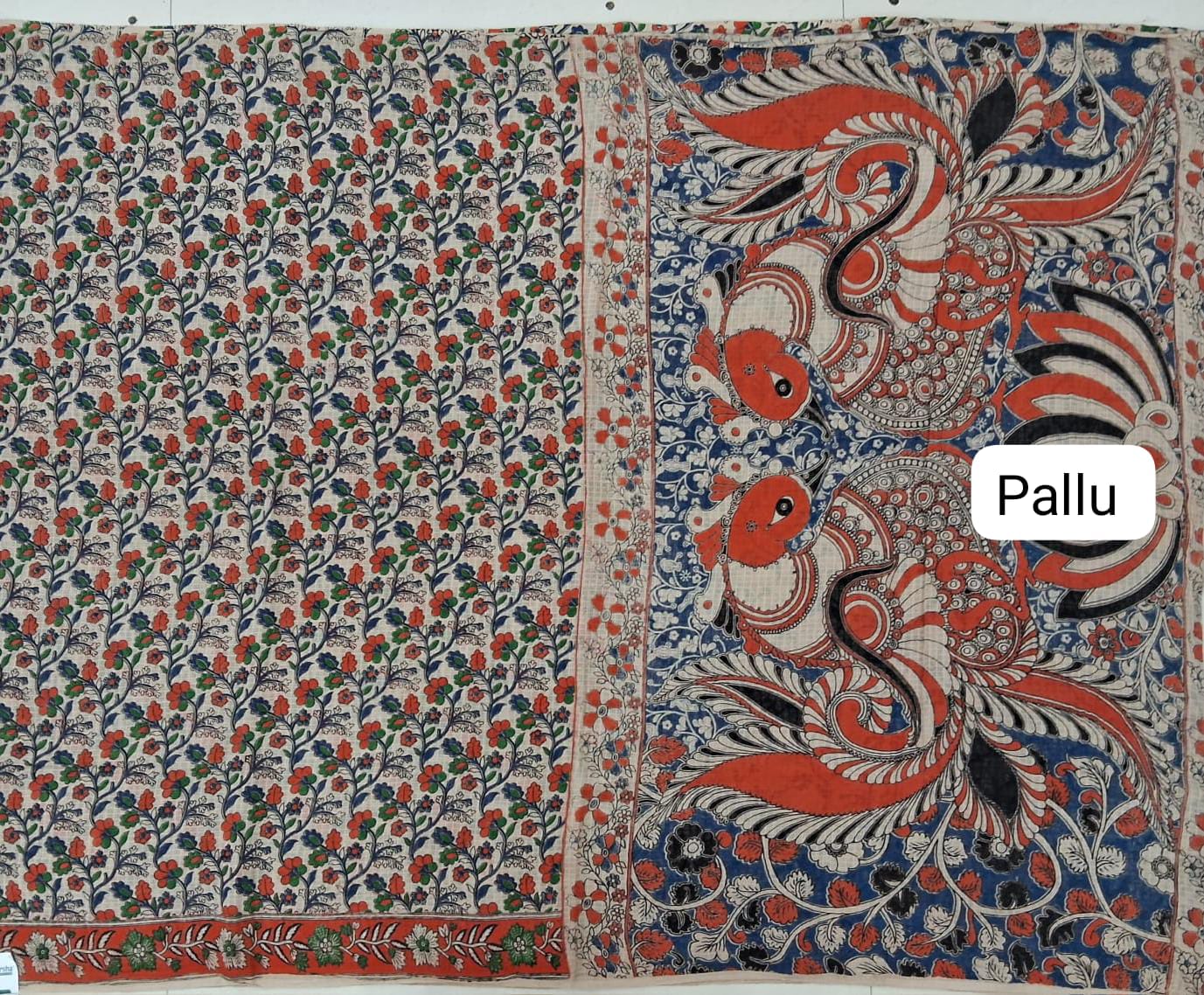 Cream Kota Saree Pallu