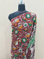 Radiant Red Kalamkari Kota Saree  