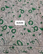 Radiant Red Kalamkari Kota Saree blouse