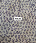 Blue Kalamkari Kota Saree blouse