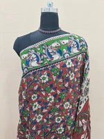 Elegant Brick Kalamkari Red Kota Saree 
