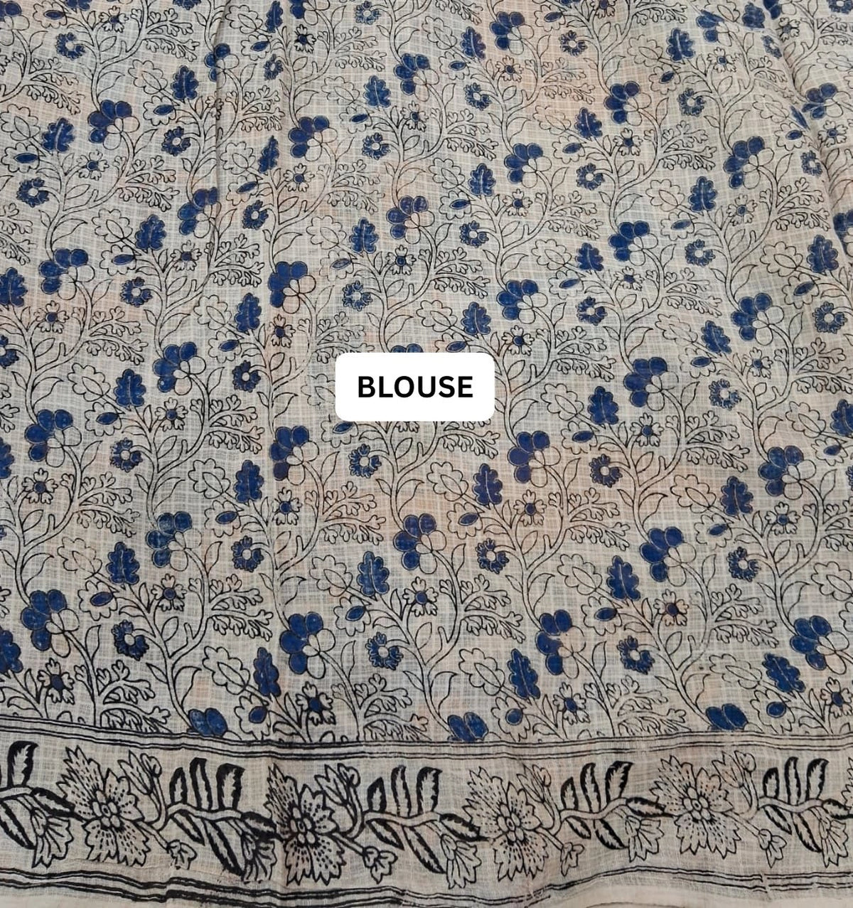 Graceful Pink Kalamkari  Kota Saree blouse