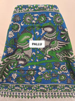 Bright Green Kalamkari Kota Traditional Saree pallu