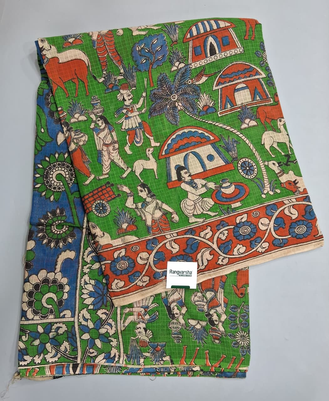 Bright Green Kota Saree