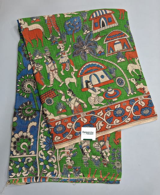 Bright Green Kota Saree