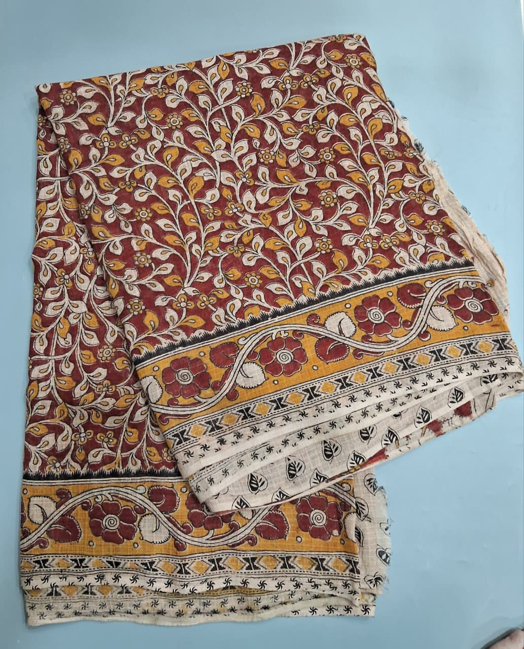 Brick Red Kota Saree 