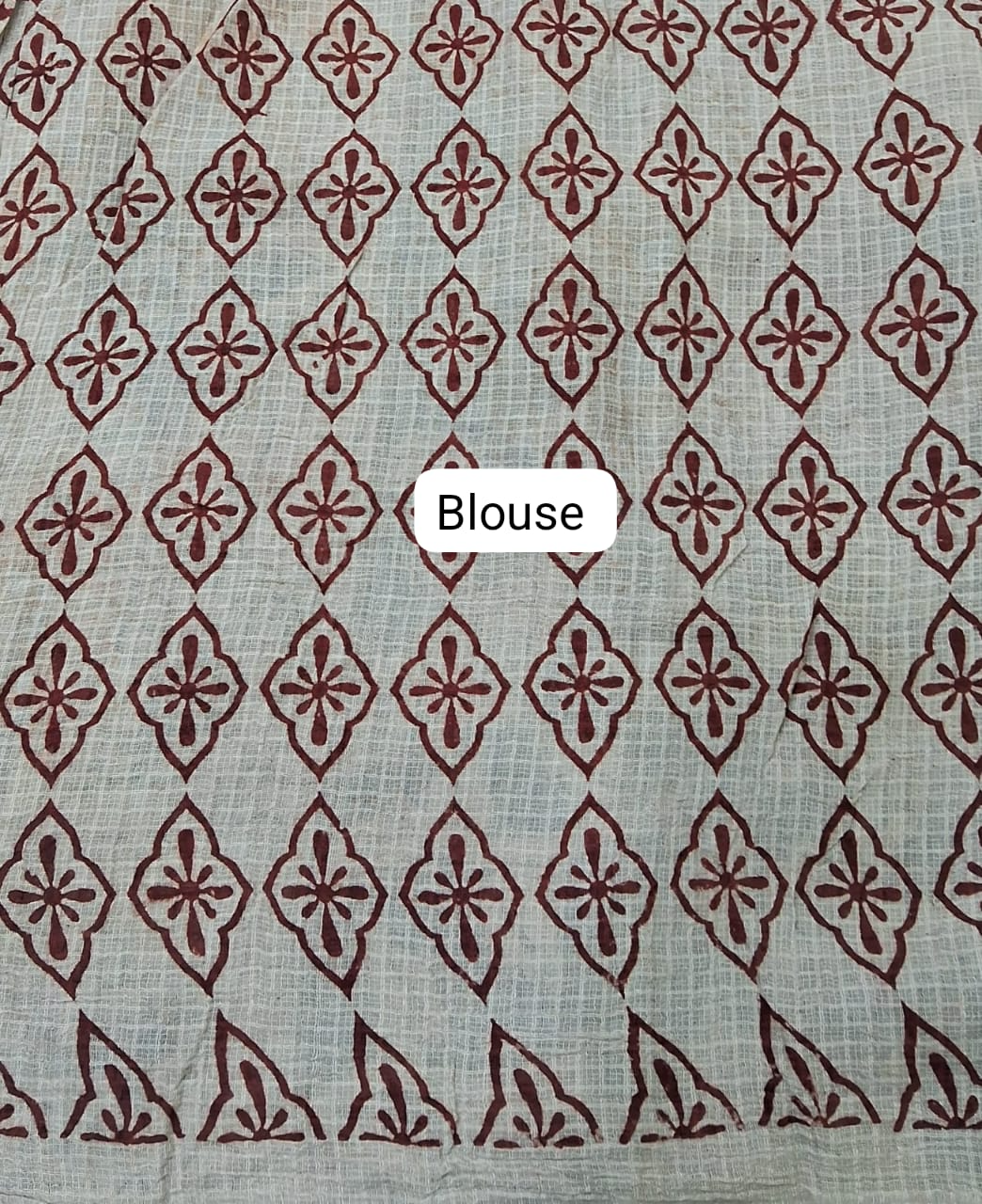 Rust Red Kota Saree Blouse