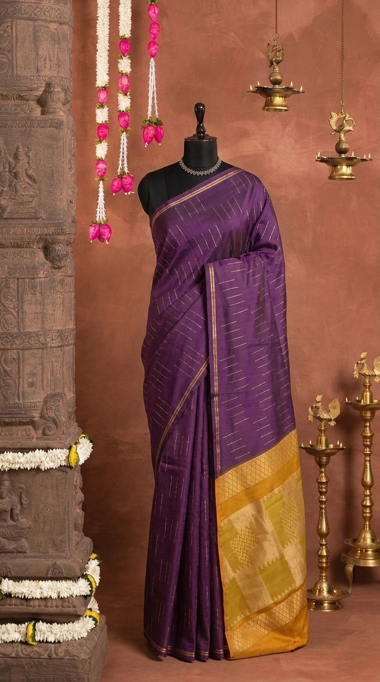 Royal Purple Pure Kanchi Pattu Saree