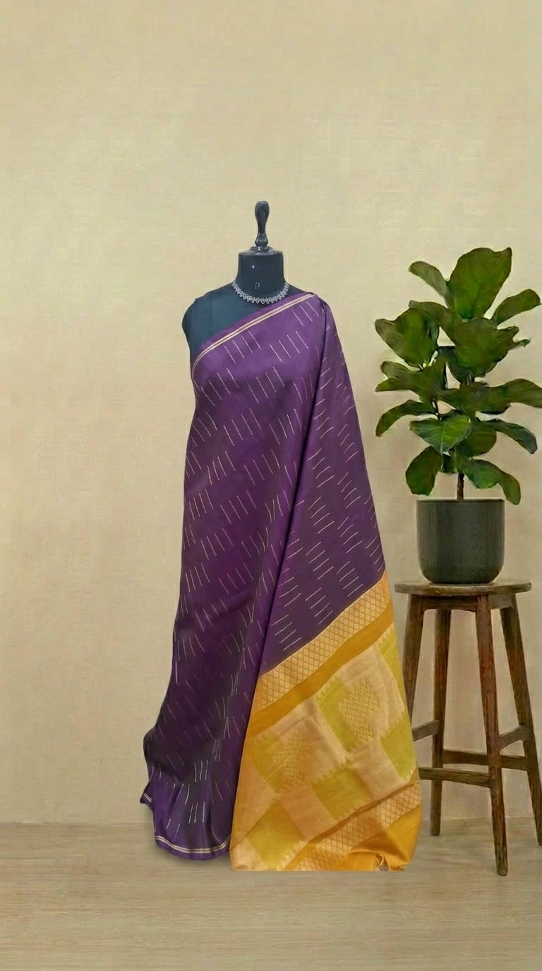 Royal Purple Pure Kanchi Pattu Saree
