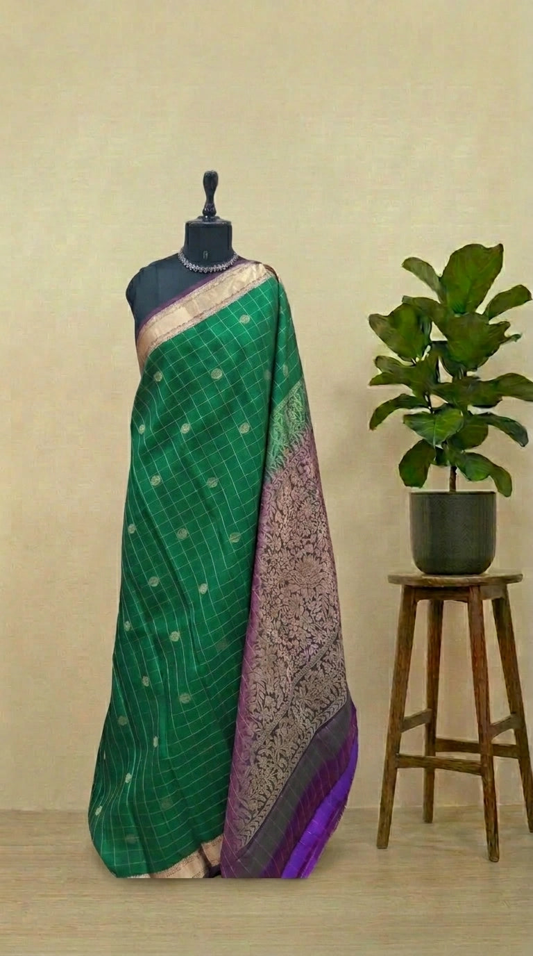 Green Pure Kanchi Pattu Saree 
