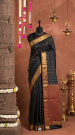 Black Pure Kanchi Pattu Saree 