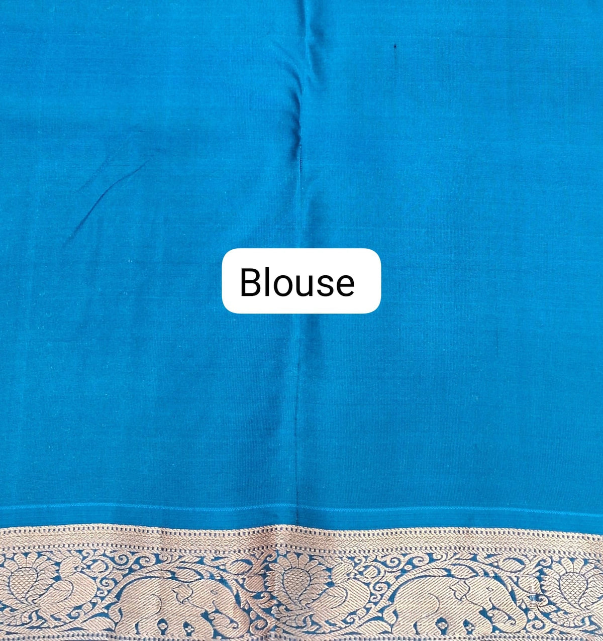 Dark Green Pure Kanchi Pattu Saree blouse