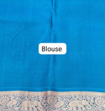 Dark Green Pure Kanchi Pattu Saree blouse