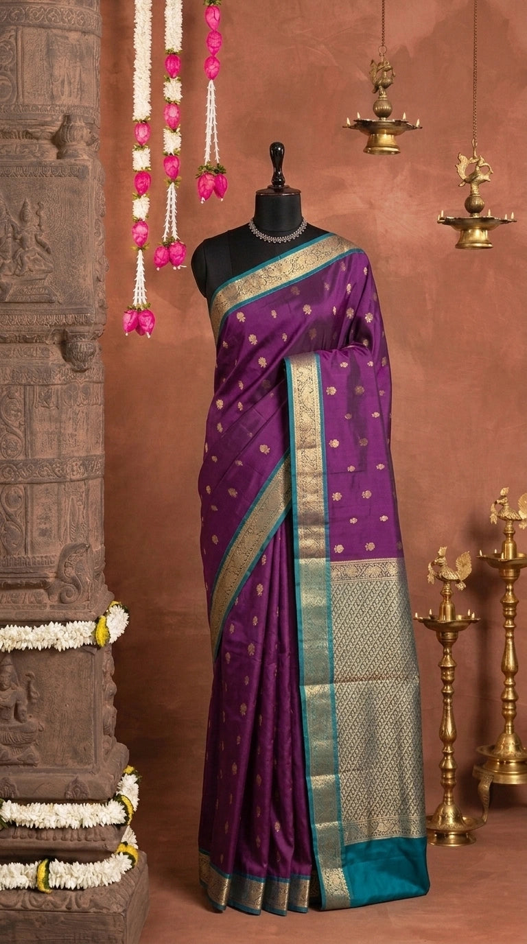 Wine Pure Kanchi Pattu Saree 