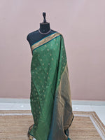 Dark Seafoam Green Pure Kanchi Pattu Saree 