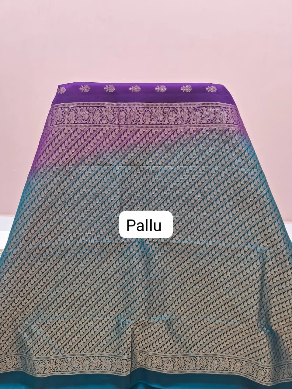 Purple Pure Kanchi Pattu Saree pallu