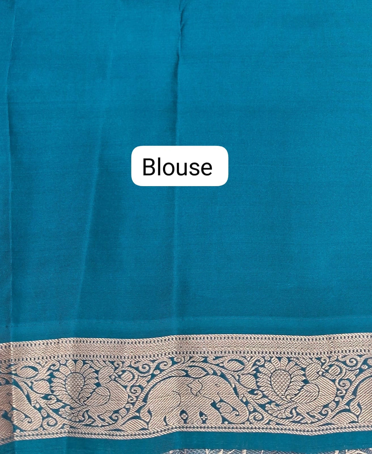 Chocolate Brown Pure Kanchi Pattu Saree blouse