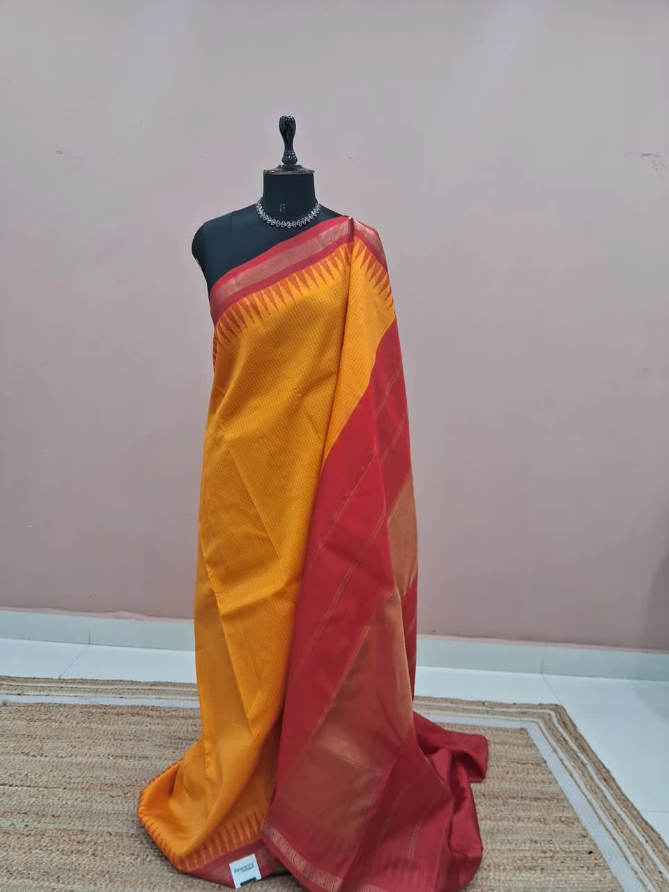 Yellow Pure Kanchi Pattu Saree 