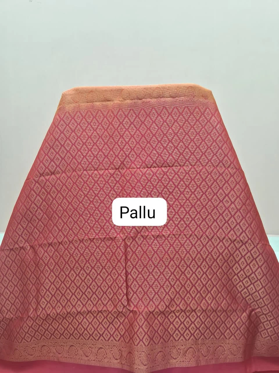 Orange Pure Kanchi Pattu Saree pallu