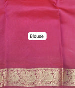 Orange Pure Kanchi Pattu Saree blouse