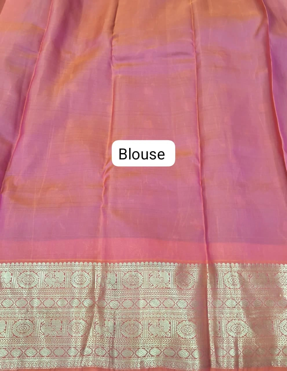 Royal Blue Pure Kanchi Pattu Saree Blouse