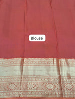 Bright Green Pure Kanchi Pattu Saree Blouse