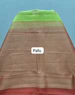 Bright Green Pure Kanchi Pattu Saree pallu