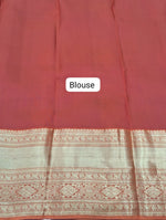 Navy Blue Pure Kanchi Pattu Saree  Blouse