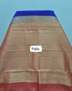 Navy Blue Pure Kanchi Pattu Saree  Pallu