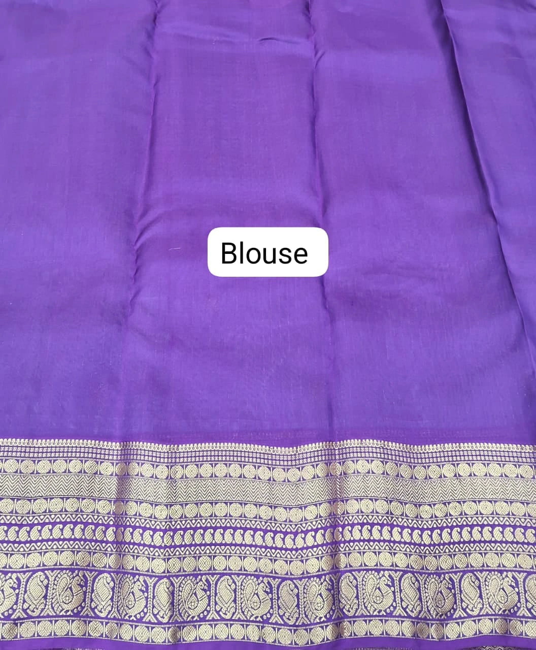 Sky Blue Pure Kanchi Pattu Saree Blouse
