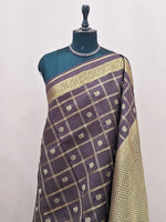 Chocolate Brown Pure Kanchi Pattu Saree 1