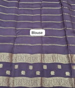 Chocolate Brown Pure Kanchi Pattu Saree blouse