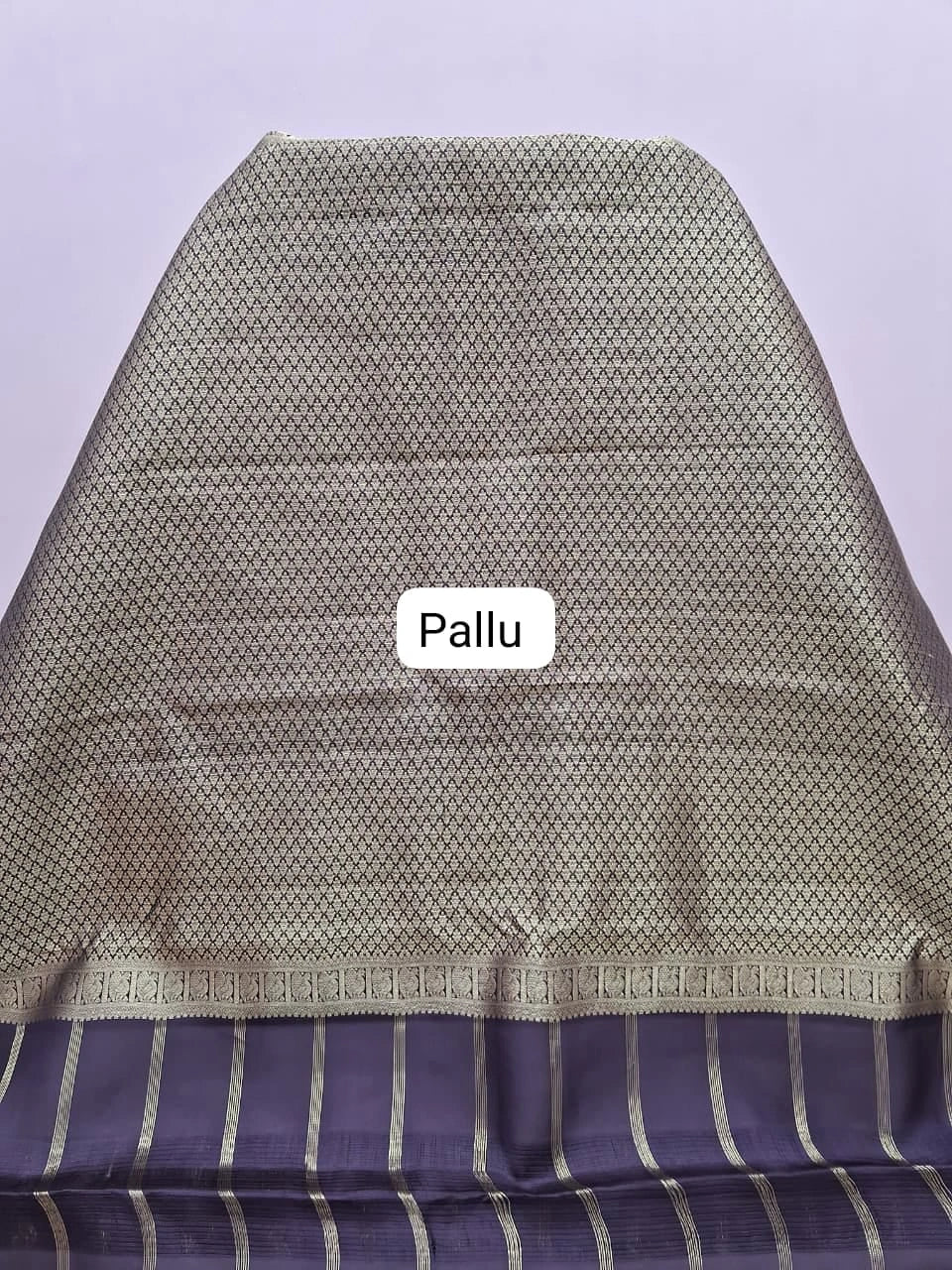 Chocolate Brown Pure Kanchi Pattu Saree pallu