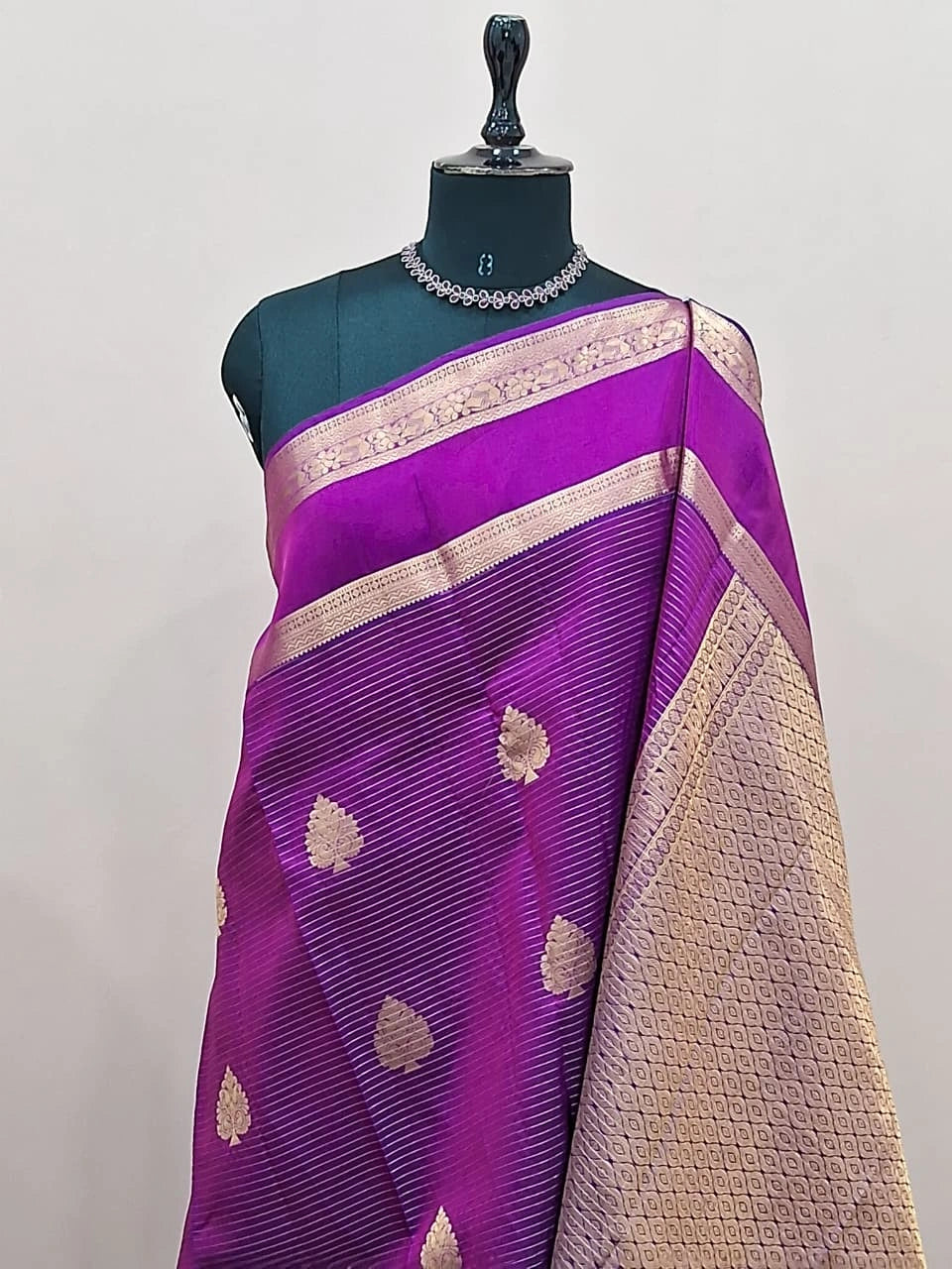 Purple Pure Kanchi Pattu Saree 1